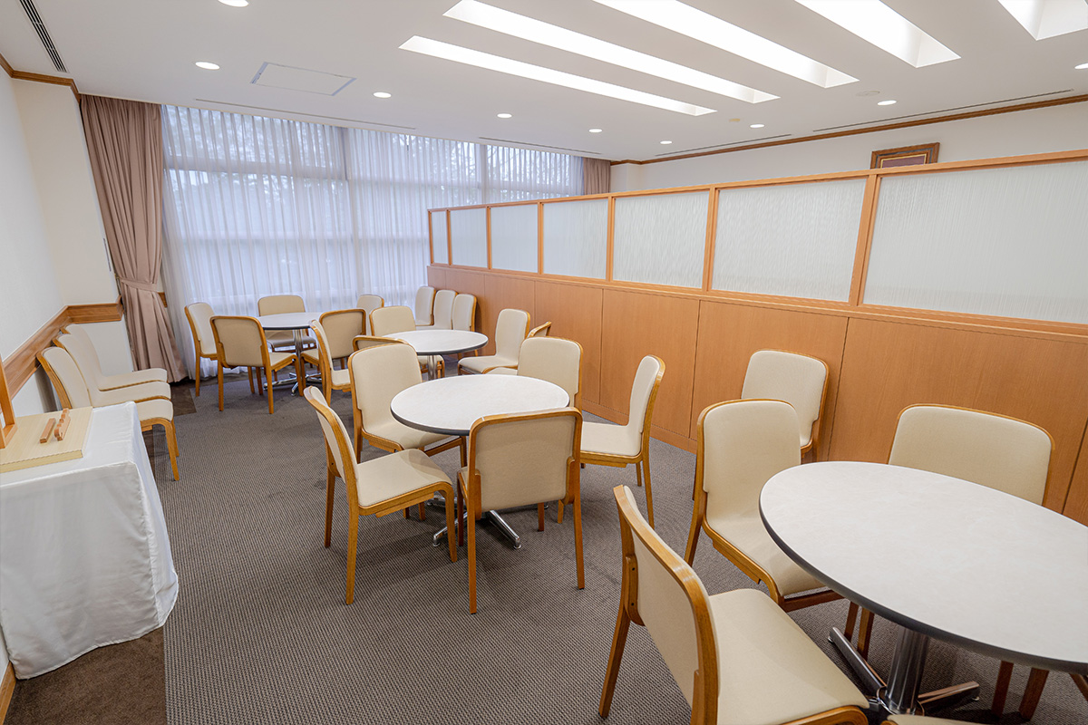 堀ノ内斎場の休憩室「椿の間」